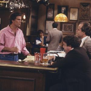 Still of Ted Danson Kelsey Grammer and George Wendt in Cheers 1982
