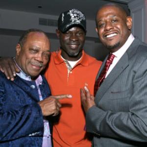 Forest Whitaker Djimon Hounsou and Quincy Jones