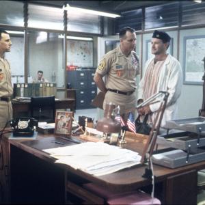 Still of Robin Williams, J.T. Walsh, Forest Whitaker and Bruno Kirby in Good Morning, Vietnam (1987)