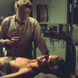 Still of Burt Lancaster and Michael York in The Island of Dr Moreau 1977