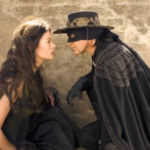 Still of Antonio Banderas and Catherine Zeta-Jones in The Legend of Zorro (2005)
