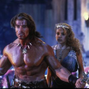 Still of Arnold Schwarzenegger and Olivia dAbo in Conan the Destroyer 1984