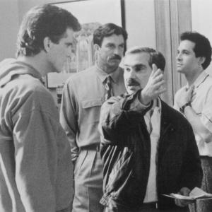 Still of Steve Guttenberg Tom Selleck Ted Danson and Emile Ardolino in 3 Men and a Little Lady 1990