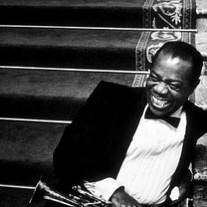 Louis Armstrong on the set of High Society MGM 1956