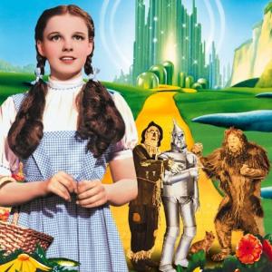 Still of Judy Garland, Ray Bolger, Jack Haley and Bert Lahr in The Wizard of Oz (1939)
