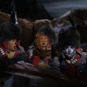 Still of Ray Bolger, Jack Haley and Bert Lahr in The Wizard of Oz (1939)