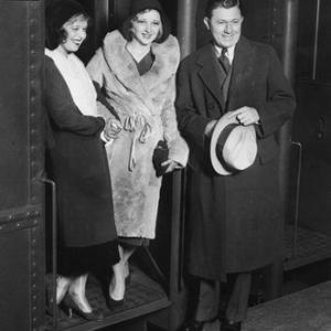 Clara Bow with Dixie Lee and Stuart Erwin circa 1933