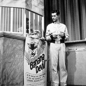 Johnny Carson in his Banana Devil routine 1953