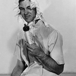 Johnny Carson in a baby costume, 1953.
