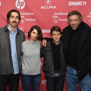 Vincent Cassel Ariel Kleiman Sarah Cyngler and Jeremy Chabriel at event of Partisan 2015
