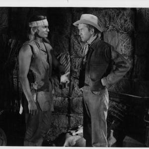 Still of James Stewart and Jeff Chandler in Broken Arrow 1950