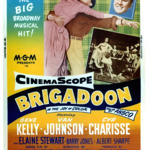 Still of Gene Kelly, Cyd Charisse and Van Johnson in Brigadoon (1954)