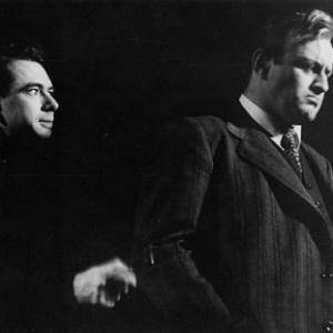 DON KEEFER as Bernard and LEE J. COBB as Willy Loman in DEATH OF A SALESMAN