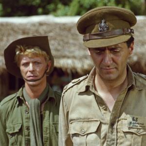 Still of David Bowie and Tom Conti in Merry Christmas Mr Lawrence 1983