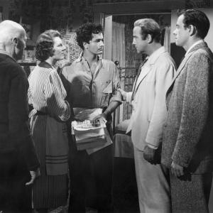 Still of John Derek, Broderick Crawford, John Ireland and Anne Seymour in All the King's Men (1949)