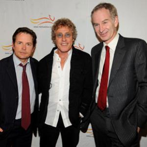 Michael J. Fox, Roger Daltrey and John McEnroe