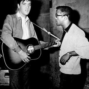 Elvis Presley and Sammy Davis, Jr., circa 1958.