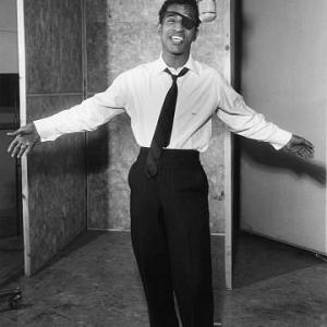 Sammy Davis Jr in a recording session 1954