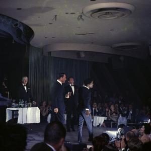 Frank Sinatra Dean Martin and Sammy Davis Jr performing circa 1960