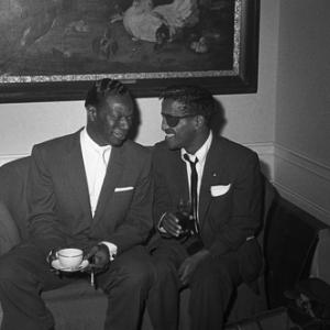 Nat King Cole and Sammy Davis Jr at a party