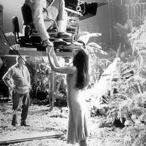 332317 Audrey Hepburn with husbanddirector Mel Ferrer on the set of Green Mansions