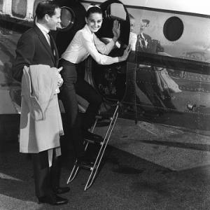 Audrey Hepburn and husband Mel Ferrer c 1957