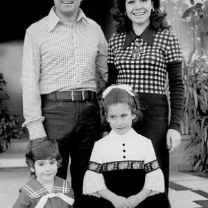 Annette Funicello with husband Jack Gilardi and kids at home c 1972