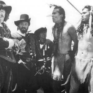 Still of Michael Gambon Adam Beach and Sheldon Peters Wolfchild in Squanto A Warriors Tale 1994