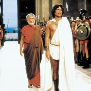 Still of Harry Hamlin and Burgess Meredith in Clash of the Titans (1981)