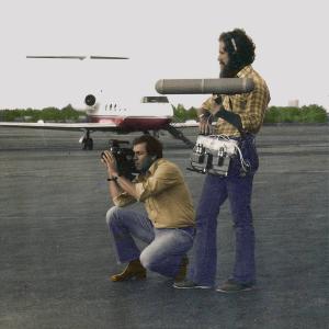 Raúl daSilva with soundman Greg Goodhew circa 1981.