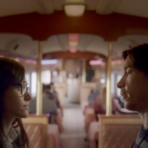 Still of Emmy Rossum and Justin Long in Comet 2014