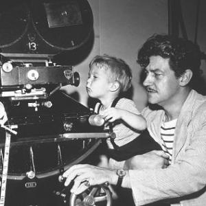 Preston Sturges and 2 year old son directing 