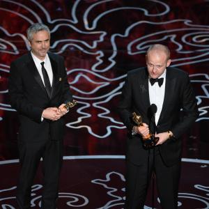 Mark Sanger and Alfonso Cuarón at event of The Oscars (2014)