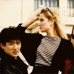 The Shattered (1989) Dir. Tonino Valerii in the role of reporter Lisa. With T. Forester and Koji Kikkawa. On location in Sicily