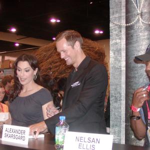 Michelle Forbes Alexander Skarsgrd and Nelsan Ellis at event of Tikras kraujas 2008