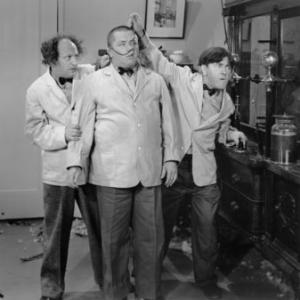 Three Stooges Larry Curly and Moe circa 1950