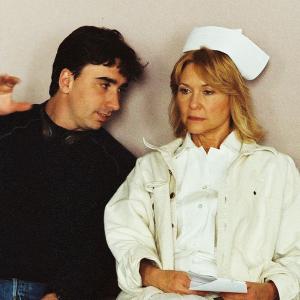 Writer-director Anthony C. Ferrante with Dee Wallace-Stone on the set of BOO