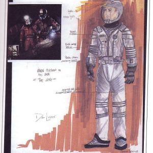 Dan Lester's costume design sketches for The Core