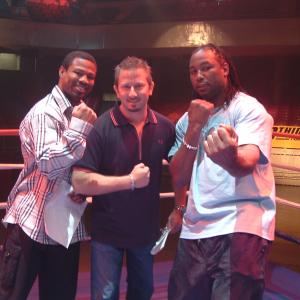 Director/Producer Sergio Myers and Boxing Champs Sugar Shane Mosley and Lennox Lewis