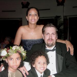 C. Andrew Nelson with his wife Veronica Loud and their children at the Audubon Tea Room in New Orleans, Louisiana. Photo taken one week before Hurricane Katrina.
