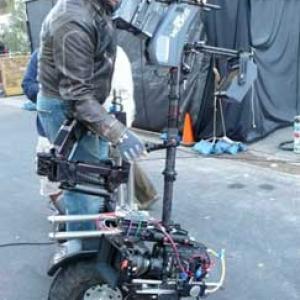 Troy Miller directsoperates lowmode segwaysteadicam on Tracey Ullmans State of The Union Showtime