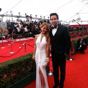 Doug Olear and Nicole Burlingame at event of The 21st Annual Screen Actors Guild Awards 2015