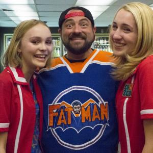 Still of Kevin Smith Harley Quinn Smith and LilyRose Melody Depp in Yoga Hosers 2015