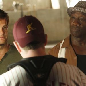 Still of Michael Clarke Duncan and Geoff Stults in The Finder 2012