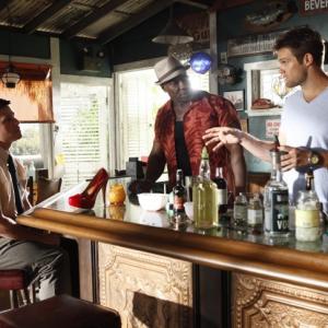 Still of Michael Clarke Duncan John Sanderford and Geoff Stults in The Finder 2012