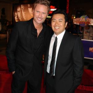 Composer Brian Tyler and director Justin Lin at the premiere of Fast and Furious