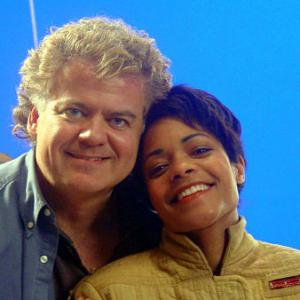 David Winning and Naomie Harris. Budapest 2002. On the set of the episode: 