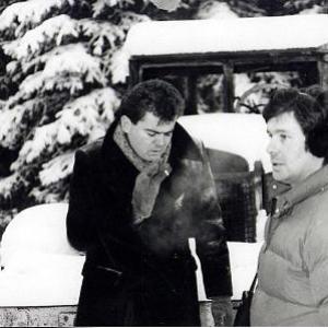 Filming new scenes for Storm Calgary Canada January 1987 and minus 40 David Winning and David Christie
