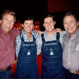 Buck OwensButch Ben and Roy Clark on the set of HeeHaw in Nashville
