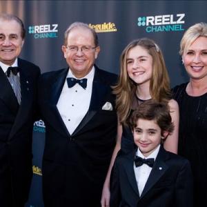Executive Producer Larry Thompson (L-R), Movieguide Chairman, Dr. Ted Baehr, Taylor Ann Thompson, Trevor Thompson, and Kelly Thompson at the 22nd Annual Movieguide Awards held at the Universal Hilton, Universal City, CA on February 7, 2014.